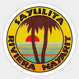 Surfing Sayulita Mexico Vintage Surf Riviera Nayarit Sticker